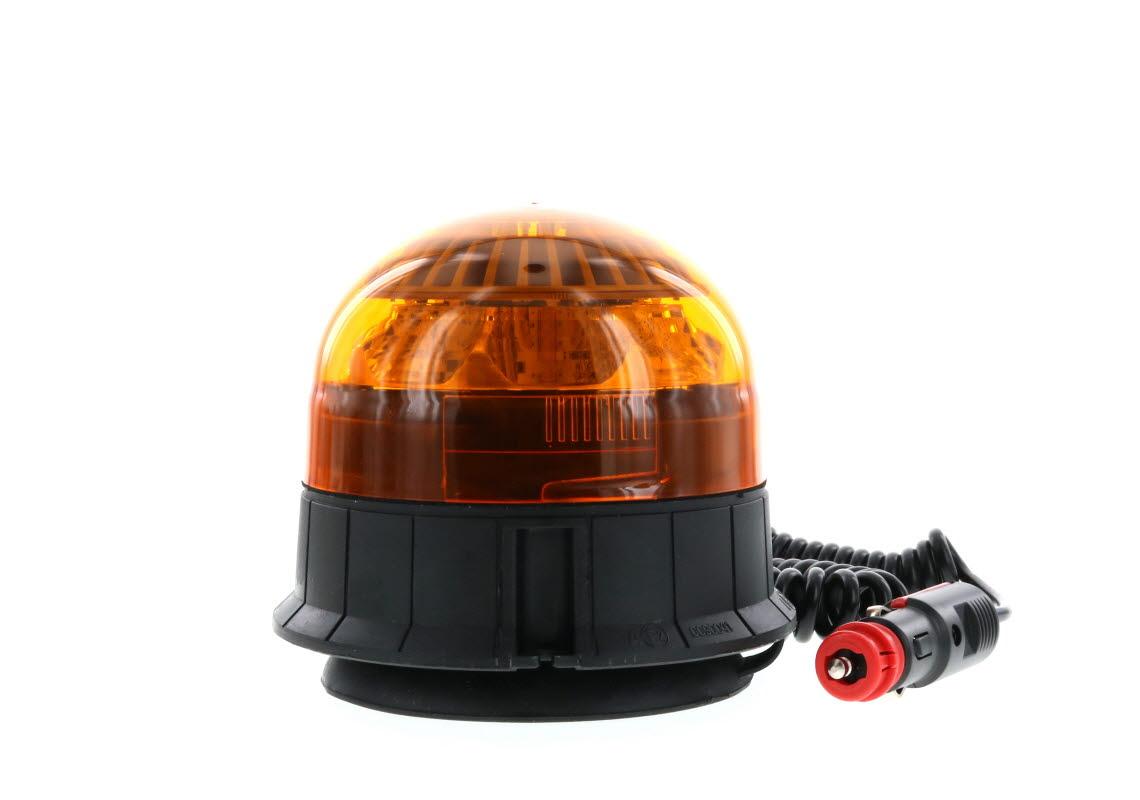 Gyrophare led VENUS magnetique 1 ventouse double flash ambre